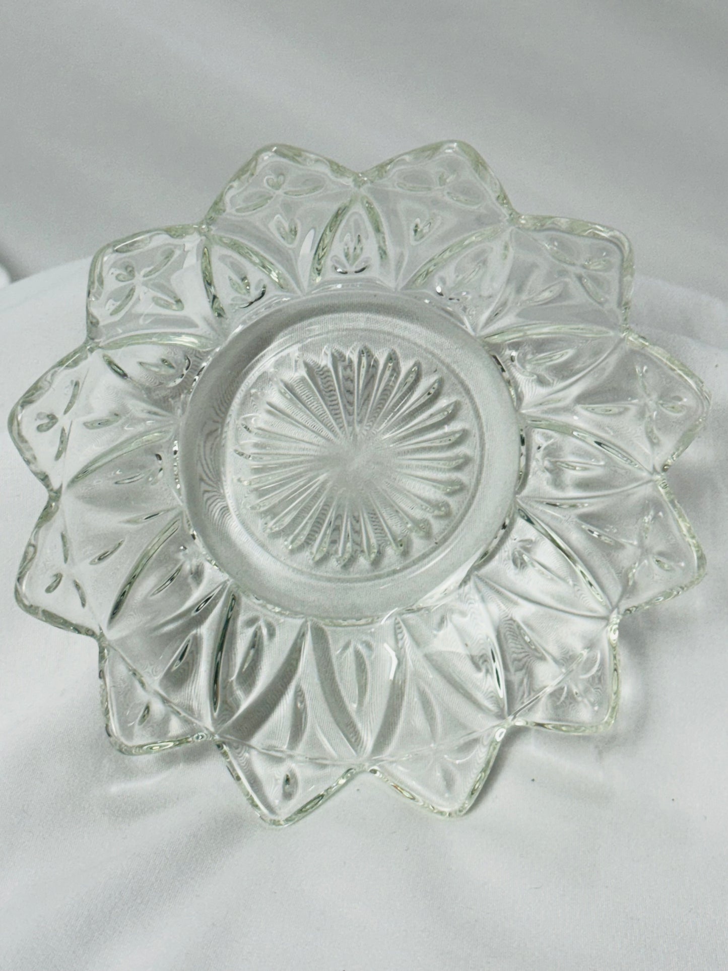 Petal Clear Federal Glass Vintage Bowl