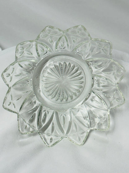 Petal Clear Federal Glass Vintage Bowl