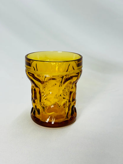 Vintage Bormioli Amber Textured Glass