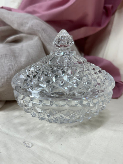 Vintage Cristal D'arques ;ead Crystal Candy Dish