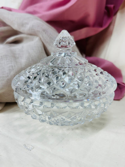 Vintage Cristal D'arques ;ead Crystal Candy Dish