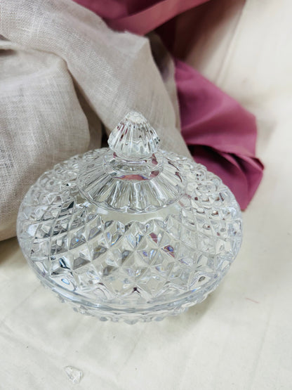 Vintage Cristal D'arques ;ead Crystal Candy Dish