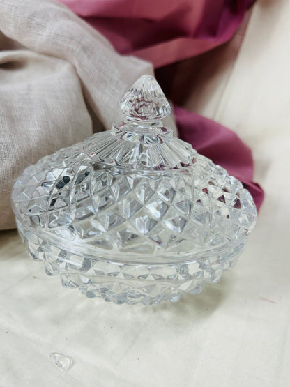 Vintage Cristal D'arques ;ead Crystal Candy Dish