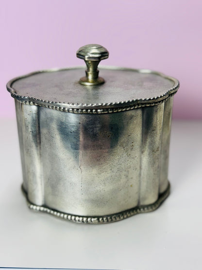 Vintage Indian Metal Trinket Box