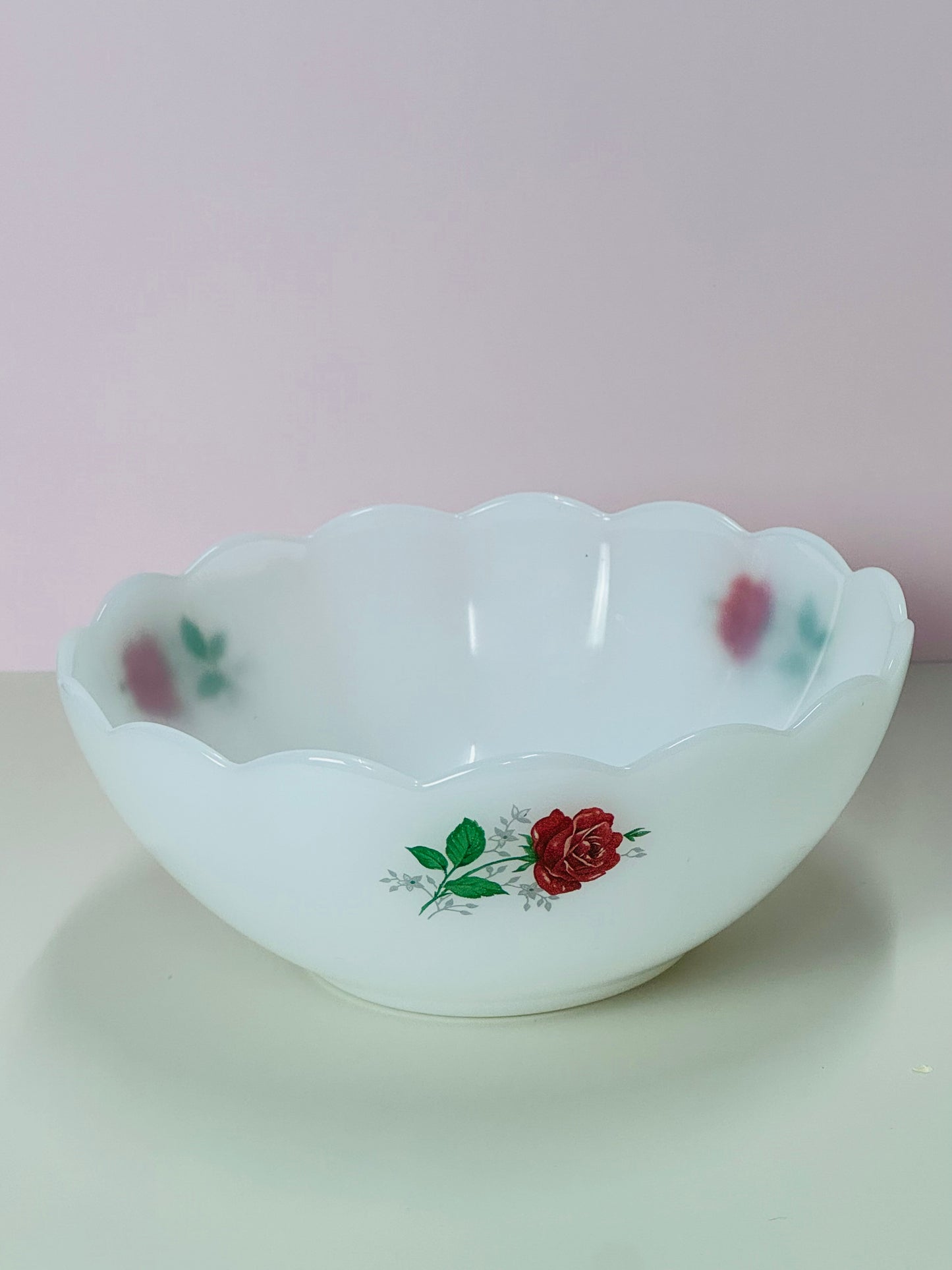 Vintage Arcopal France MIlk Glass Bowl