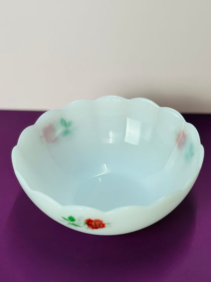 Vintage Arcopal France MIlk Glass Bowl