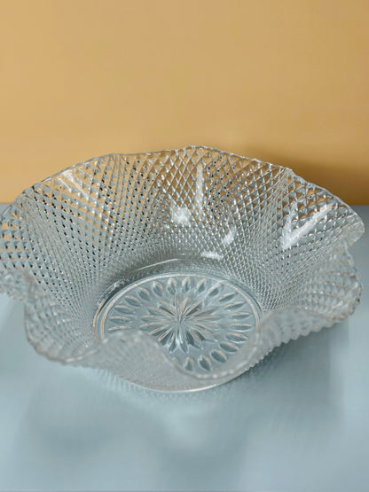 Vintage Ruffle Diamond Bowl