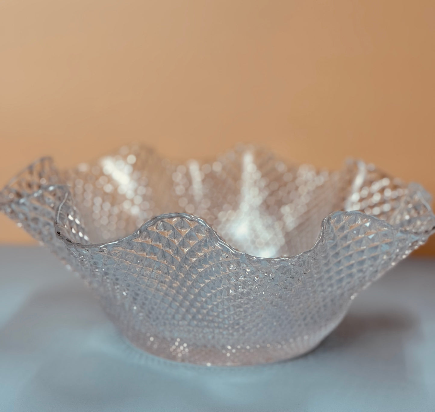 Vintage Ruffle Diamond Bowl