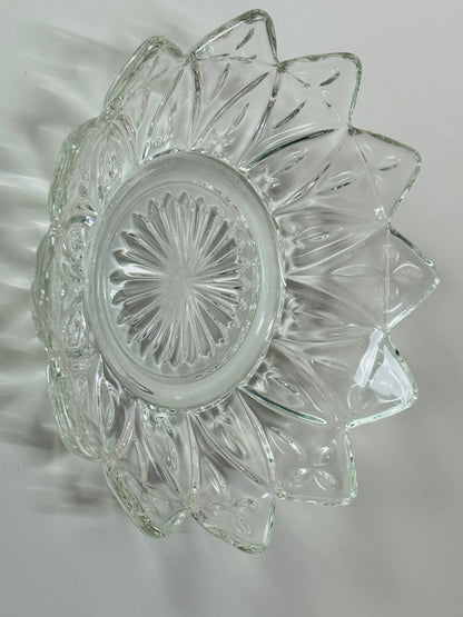 Petal Clear Federal Glass Vintage Bowl