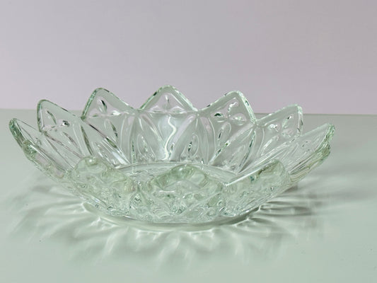 Petal Clear Federal Glass Vintage Bowl