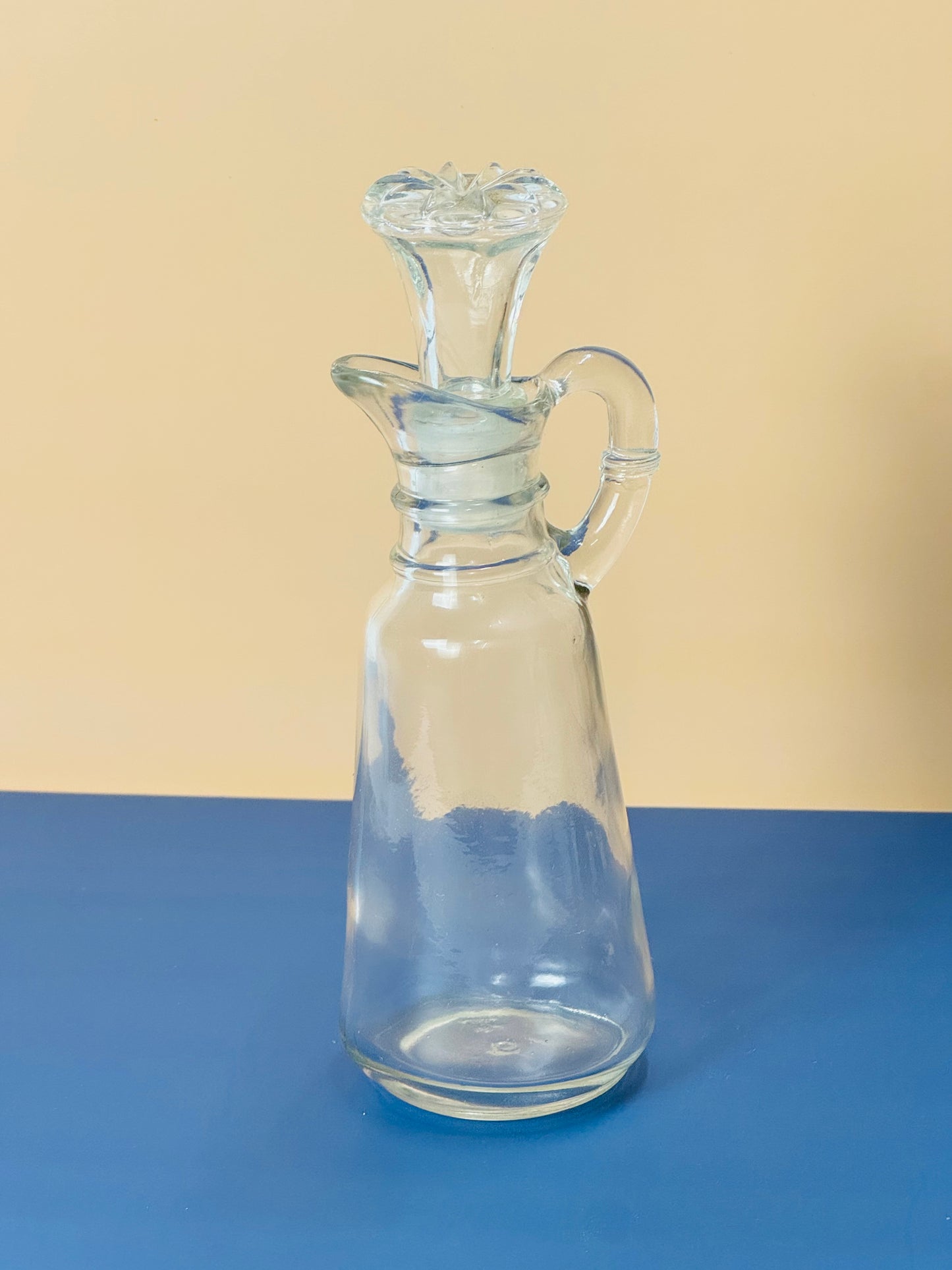 Vintage Anchor Hocking Glass Cruet Olive Oil Bottle