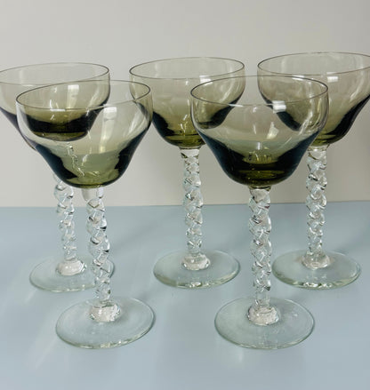 Vintage Olive Green Martini Twisted Steam