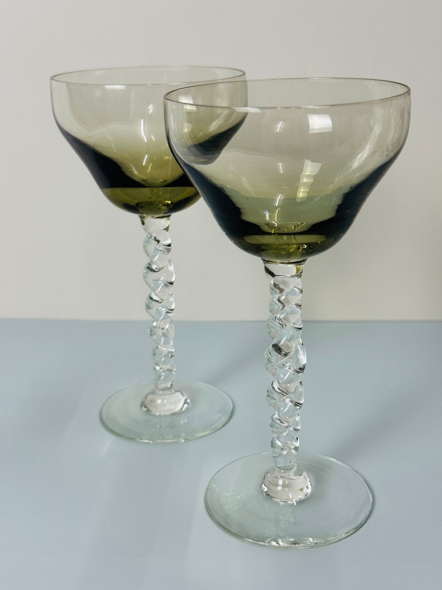 Vintage Olive Green Martini Twisted Steam