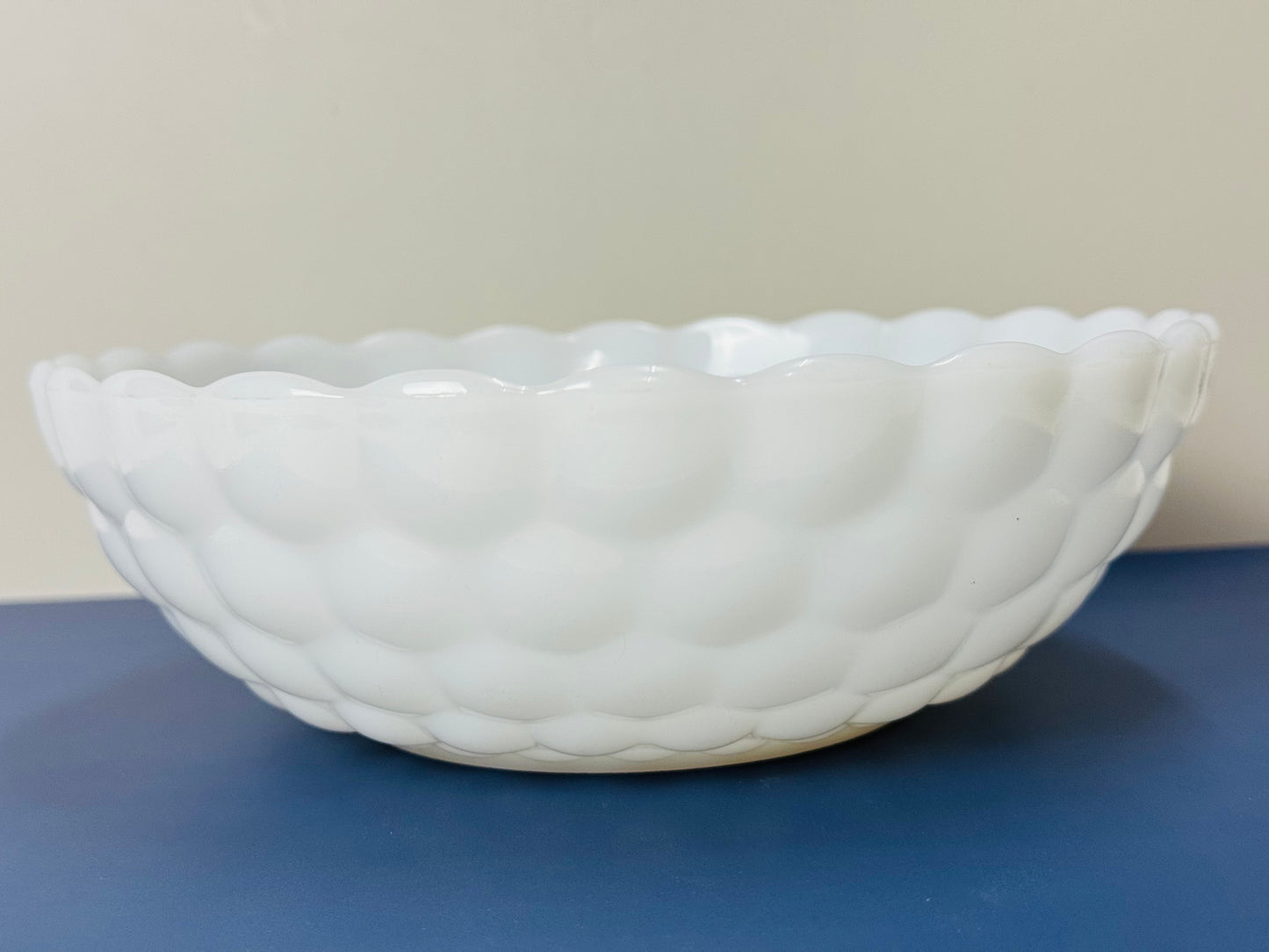 Bubble Milk Glass Bowl