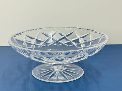 Small  Vintage Crystal Cut Glass Cake Stand