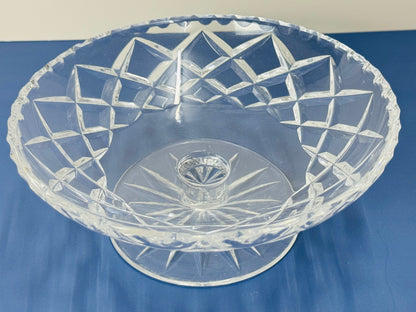 Small  Vintage Crystal Cut Glass Cake Stand