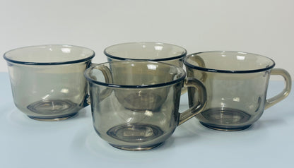 Arcoroc Smokey Tea Cups