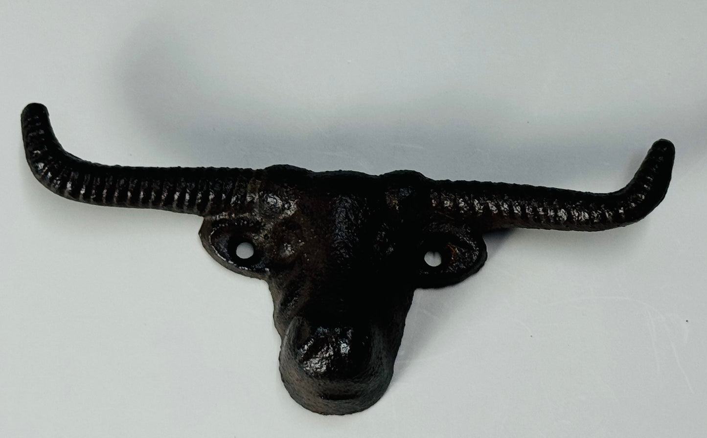 Brass metal bull horn hooks